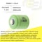 Exell Battery 1/3AA Rechargeable Battery 300mAh 1.2V Button Top  for Shavers, Custom, Radios EBC-504 - alternate 3
